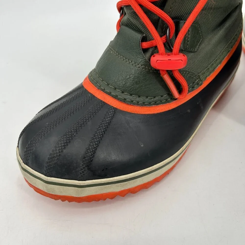 SOREL Women's Green Yoot Pac Lined Waterproof Nylon Surplus Winter Boots Size 6